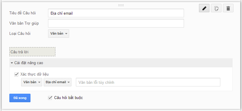 Thêm trường Email vào biểu mẫu